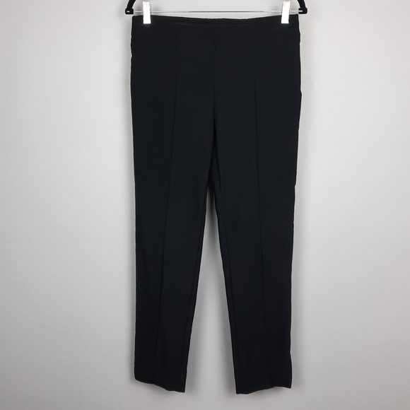 Chico's Pants - Chico's So Slimming Black Slim Straight Ankle Length Pull On Ponte Pants size 4